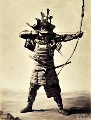 Apollinaire Le Bas, Japanese Warrior, albumen print, 1864. © MNAAG.